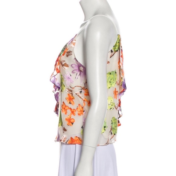 Alice + Olivia Silk Blend Ruffle Cami Blouse - Picture 10 of 12